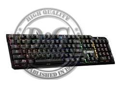 MSI VIGOR GK41 LR US Gaming Keyboard, Black, 6 fixed color LEDs in 10 different lighting zones, 6+N Key Rollover & Anti-ghosting, Hotkeys for Rapid Control, 3 Adjustable Keyboard Angles